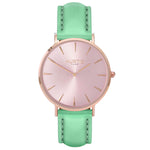 Mykonos Vegan Leather All Rose & Mint Watch Hurtig Lane Vegan Watches