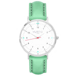 Moderna Vegan Leather Watch Silver, White & Lilac Watch Hurtig Lane Vegan Watches