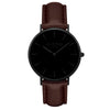 Mykonos Vegan Leather Watch All Black & Cloud Watch Hurtig Lane Vegan Watches