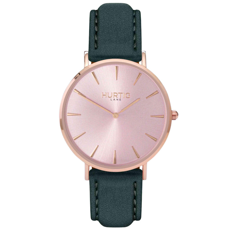 Hymnal Vegan Watch Tweed All Rose Gold & Grey - Hurtig Lane - sustainable- vegan-ethical- cruelty free