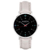 Moderna Vegan Leather Watch Silver, Black & Black Watch Hurtig Lane Vegan Watches