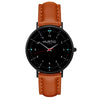 Moderna Vegan Leather Watch All Black & Cherry Red Watch Hurtig Lane Vegan Watches