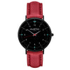 Moderna Vegan Leather Watch All Black & Black Watch Hurtig Lane Vegan Watches