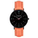 Moderno Vegan Leather Watch All Black & Mint Watch Hurtig Lane Vegan Watches