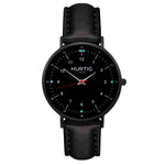 Moderna Vegan Leather Watch All Black & Black Watch Hurtig Lane Vegan Watches