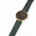 Moderno Vegan Suede Gold/Black/Forest Green - hurtig-lane-vegan-watches