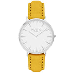 Hymnal Vegan Suede Watch Silver, White & Duck Egg - Hurtig Lane - sustainable- vegan-ethical- cruelty free