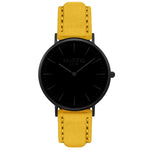 Hymnal Vegan Watch Tweed All Black & Grey - Hurtig Lane - sustainable- vegan-ethical- cruelty free