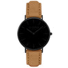 Hymnal Vegan Watch Tweed All Black & Camel - Hurtig Lane - sustainable- vegan-ethical- cruelty free