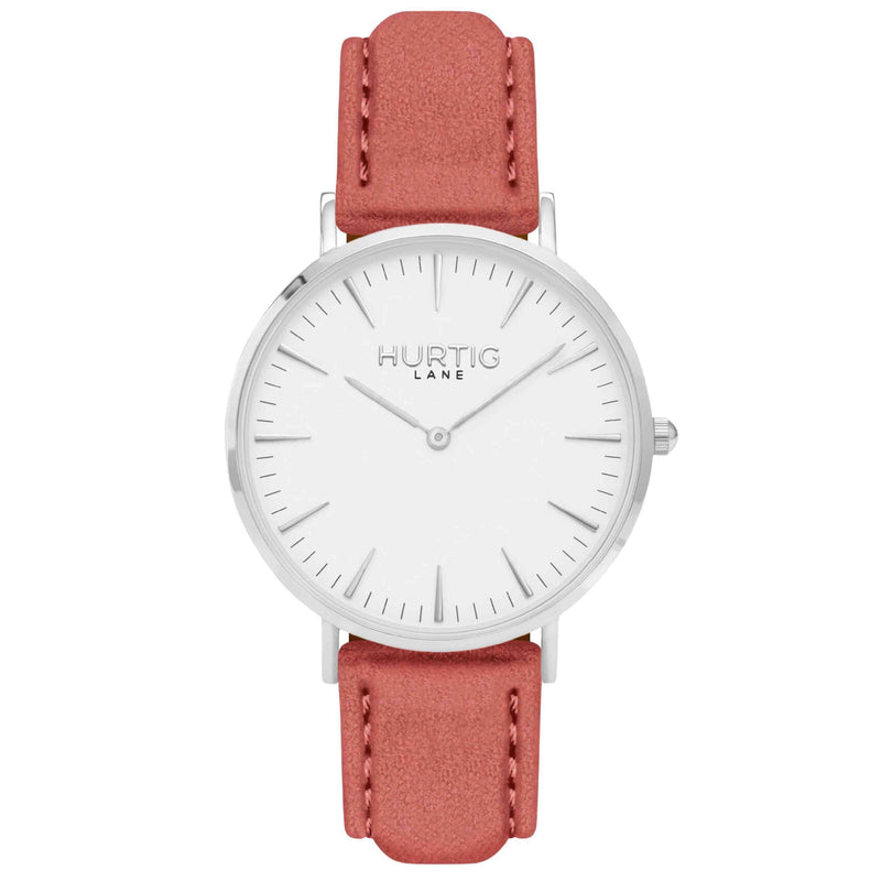 Hymnal Vegan Watch Tweed Silver, White & Camel Brown - Hurtig Lane - sustainable- vegan-ethical- cruelty free