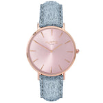 Hymnal Vegan Suede Watch All Rose Gold & Forest Green - Hurtig Lane - sustainable- vegan-ethical- cruelty free