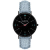 Moderno Vegan Suede Watch All Black & Coral Watch Hurtig Lane Vegan Watches