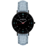 Moderno Vegan Suede Watch All Black & Duck Egg Watch Hurtig Lane Vegan Watches