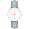 Moderno Vegan Suede Watch Silver, White & Berry Watch Hurtig Lane Vegan Watches