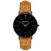 Moderna Vegan Suede Watch All Black & Coral - Hurtig Lane - sustainable- vegan-ethical- cruelty free