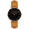 Hymnal Vegan Watch Tweed Gold, Black & Camel Brown Watch Hurtig Lane Vegan Watches