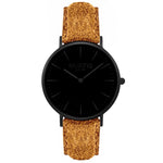 Hymnal Vegan Suede Watch All Black & Forest - Hurtig Lane - sustainable- vegan-ethical- cruelty free