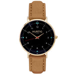 Moderna Vegan Suede Watch Gold, Black & Berry Watch Hurtig Lane Vegan Watches