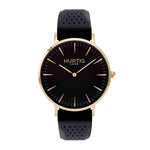 Attivo Vegan Rubber Watch Gold, Black & Cream - Hurtig Lane - sustainable- vegan-ethical- cruelty free