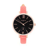 Amalfi Petite Stainless Steel Watch Rose Gold, Black & Rose Gold Watch Hurtig Lane Vegan Watches