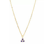 Vistosa Trio Gold Necklace- Champagne Necklaces Hurtig Lane 