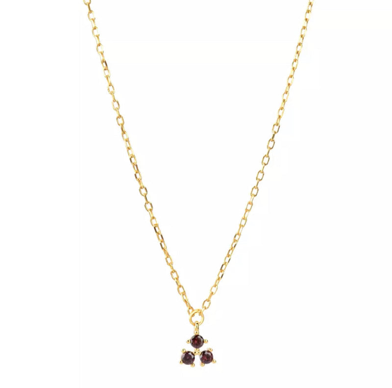 Vistosa Trio Gold Necklace- Champagne Necklaces Hurtig Lane 