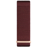 Maroon and Rose Gold Nylon Nato Strap watch strap Hurtig Lane Vegan Watches