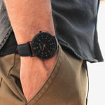 men's vegan all black watch