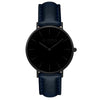 Black and blue vegan watch