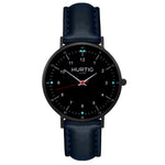 men's black and blue vegan watch