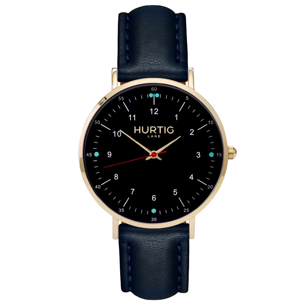 women's vegan watch gold and blue