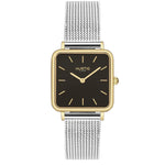 Neliö Square Stainless Steel Watch Gold, Black & Silver Watch Hurtig Lane Vegan Watches