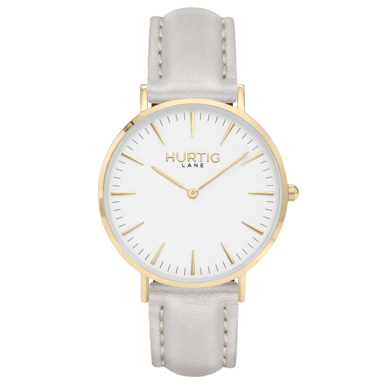 gold and grey vegan watch