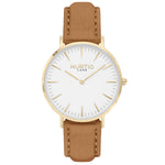 Hymnal Vegan Watch Tweed Gold, White & Camel Watch Hurtig Lane Vegan Watches