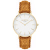 Hymnal Vegan Watch Suede Gold, White & Mustard Watch Hurtig Lane Vegan Watches