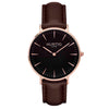 hurtig lane vegan watch rose gold and chestnut- vegane uhr