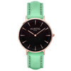 hurtig lane vegan watch rose gold and mint- vegane uhr