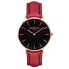 hurtig lane vegan watch rose gold and red- vegane uhr