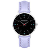 Moderna Vegan Leather Watch Silver, Black & Black Watch Hurtig Lane Vegan Watches