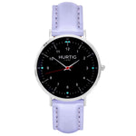 Moderna Vegan Leather Watch Silver, Black & Mint Watch Hurtig Lane Vegan Watches